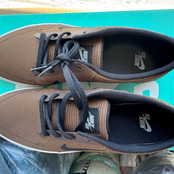 NEW Nike SB Portmore CNVS Premium Ale Brown/Black White-CL Grey Men's Shoe sz 12 - Picture 5 of 7